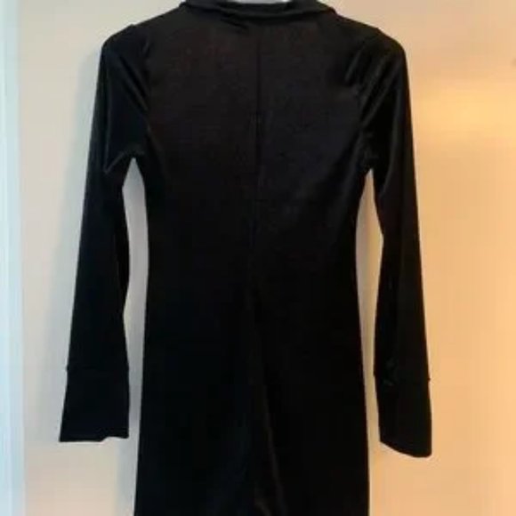 Free People Black Velvet Shayla Mini Dress, size XS, worn once, no flaws - Picture 6 of 6